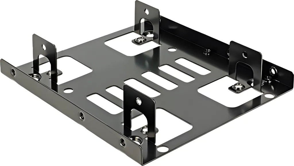 Staffa Doppia SSD 2.5 per Slot 3.5 DeLOCK 18210 Metallo Black