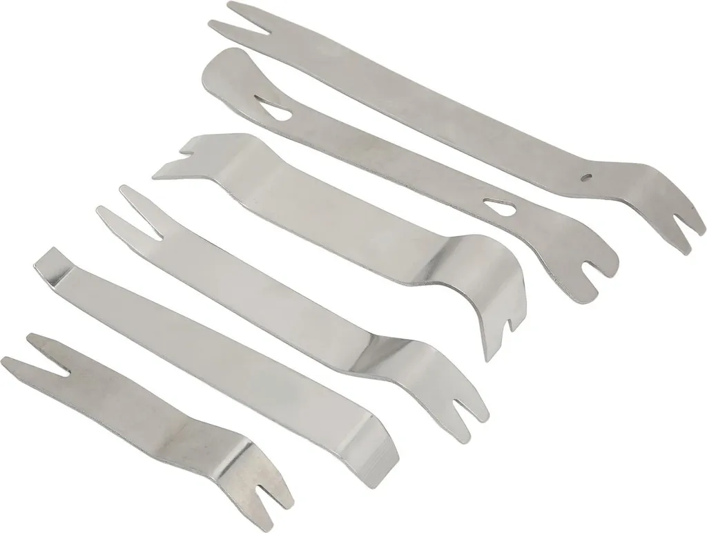 Set 6 Pezzi Utensili Rimozione Rivestimenti Auto Acciaio Inox Professionali