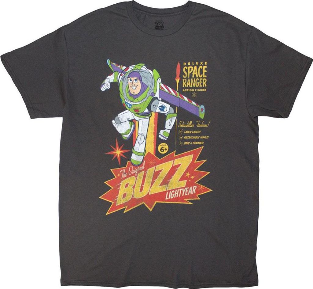 Toy Story - "Original Buzz" T-Shirt für Herren/Damen Uni RO14210 (L) (Anthrazit)