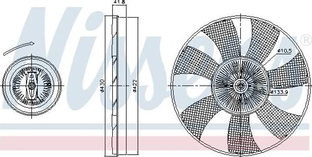 Refroidissement Crafter : Embrayage ventilateur 86222 OE 65066006007