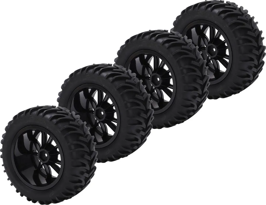 Roues Complètes RC Tout-Terrain pour Monster Truck 1/10 et 1/8 Noir