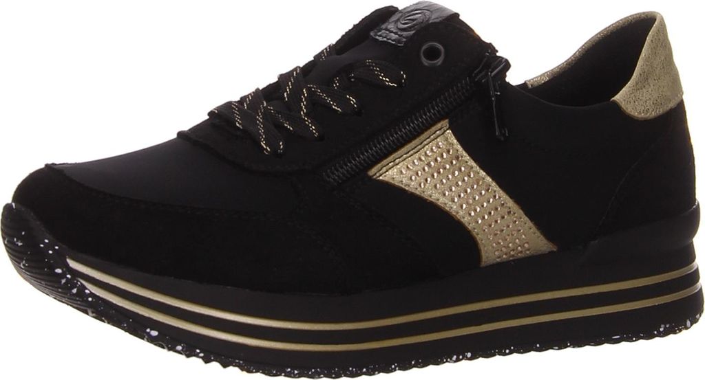 Remonte Schnürhalbschuhe in schwarz, Gr. 43