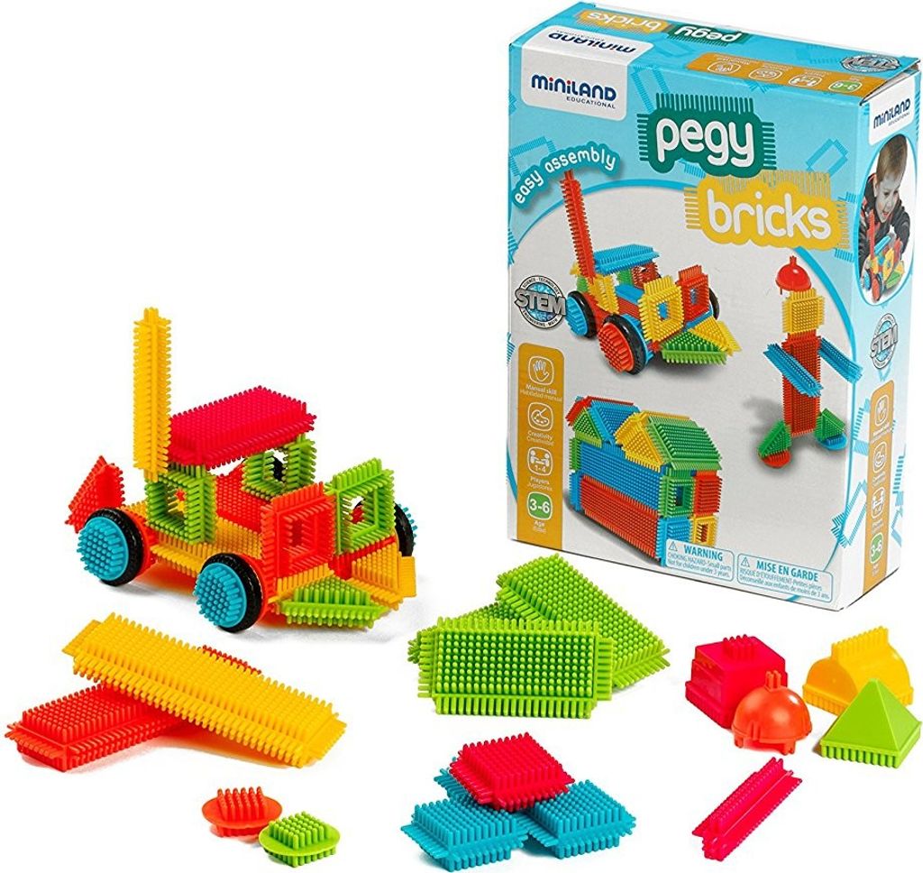 Pegy Bricks 36 Miniland-Konstruktionsspiel