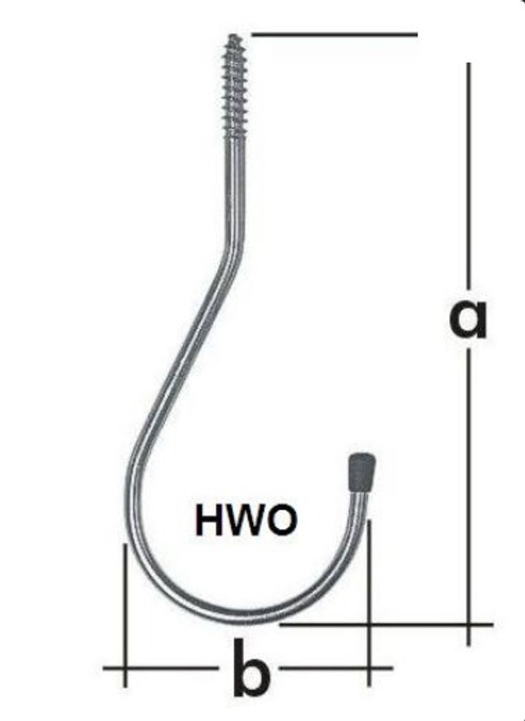 Garagenhalterung - einschraubbar,210x085mm - HWO - Packung mit 1 Stück