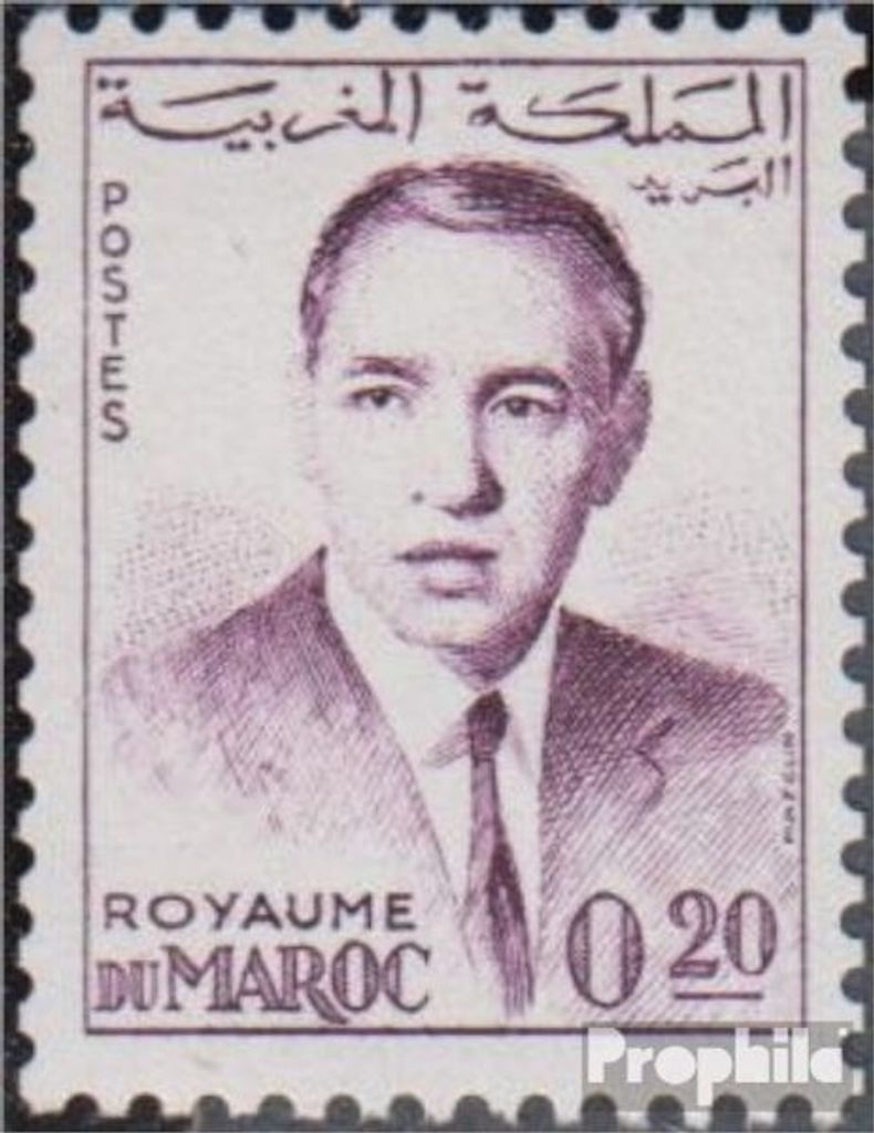 Briefmarken Marokko 1962 Mi 494II postfrisch König Hassan II.