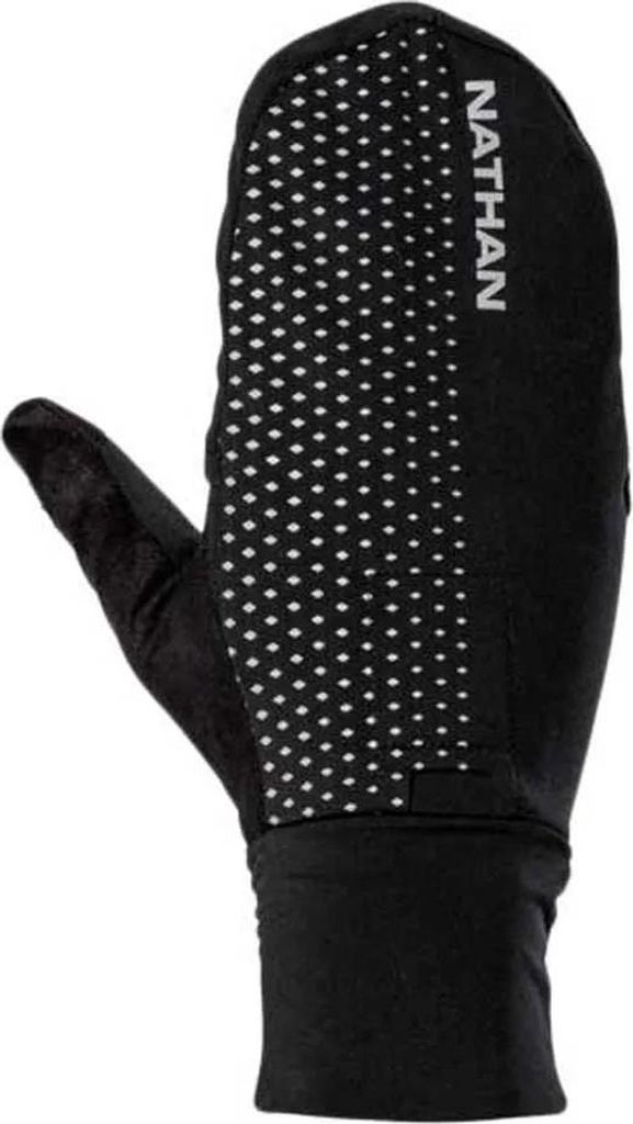 Nathan Hypernight Reflective Convertible Mitt Handschuhe Schwarz L Herren,Damen Schwarz L