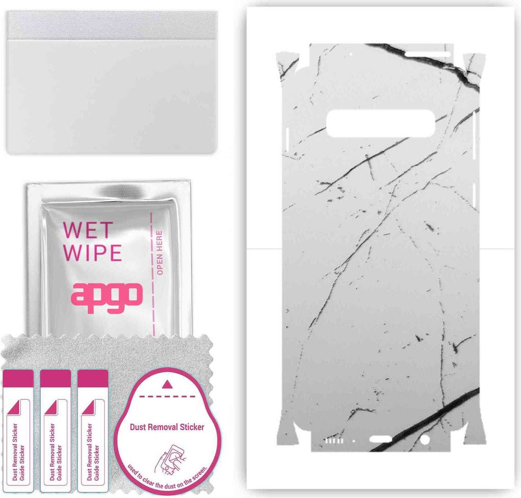 apgo Rückseite + Seiten Schutzfolie, Skin, kompatibel mit Samsung Galaxy S10, Hinten Displayschutzfolie aus Vinylfolie, kratzfest, einfache Montag...