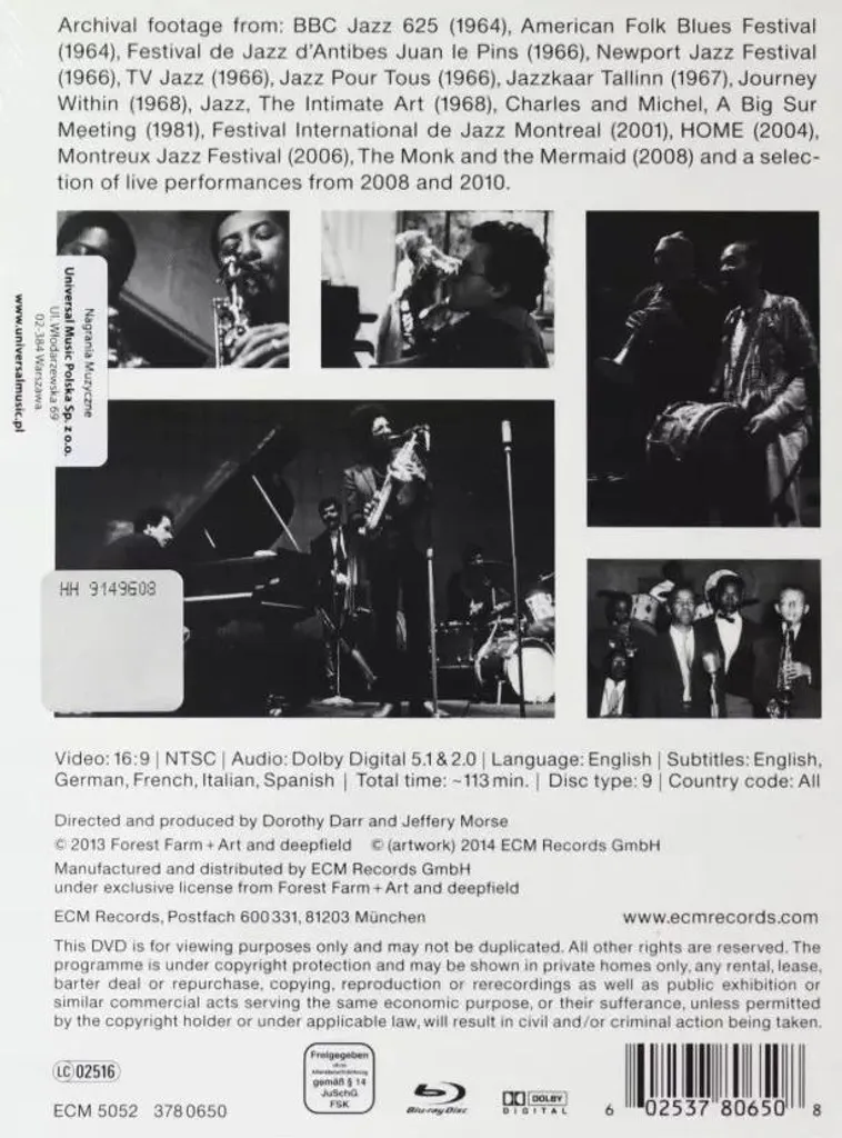 DVD Charles Lloyd Arrows Into Infinity pour Passionnés de Jazz Moderne - 2