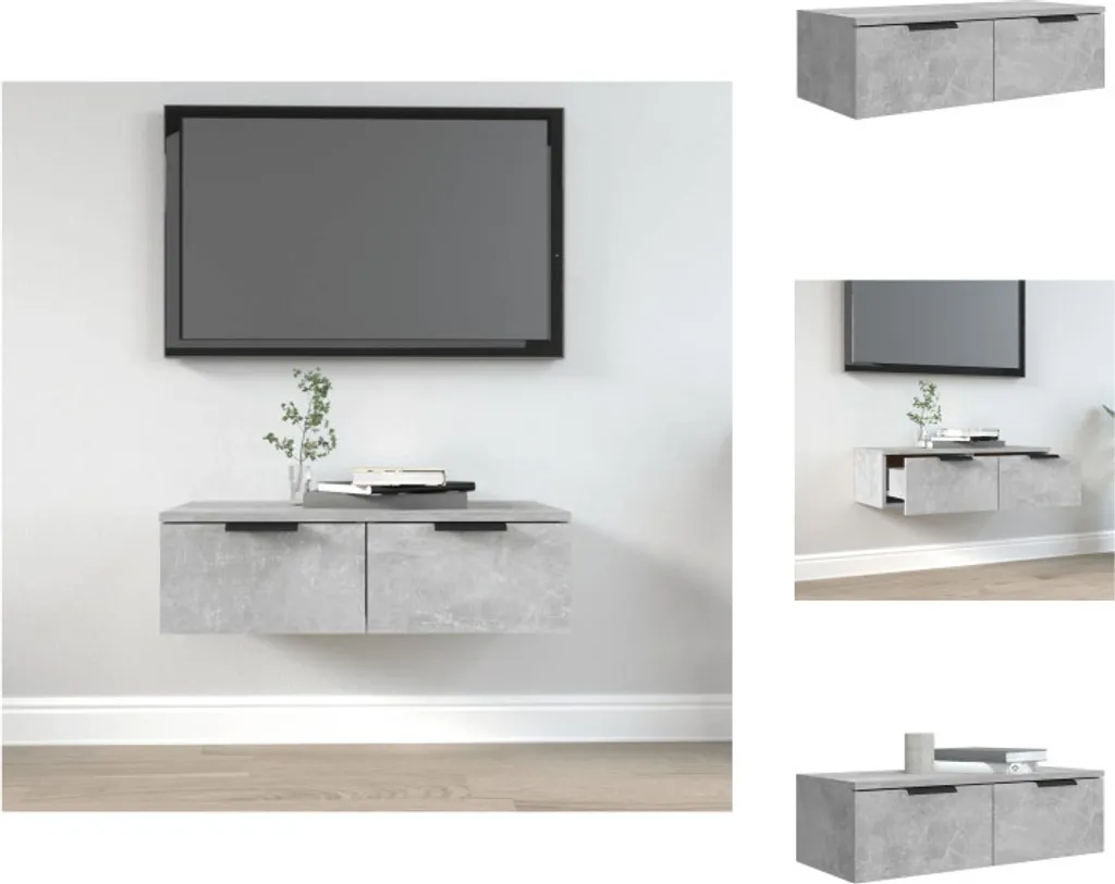 vidaXL Armadio a Muro Grigio Cemento 68x30x20 cm Pensile Moderno