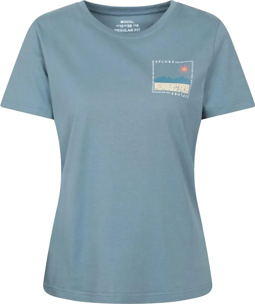T-shirt Donna Mountain Warehouse Explore The Mountains Blu Taglia 38 DE