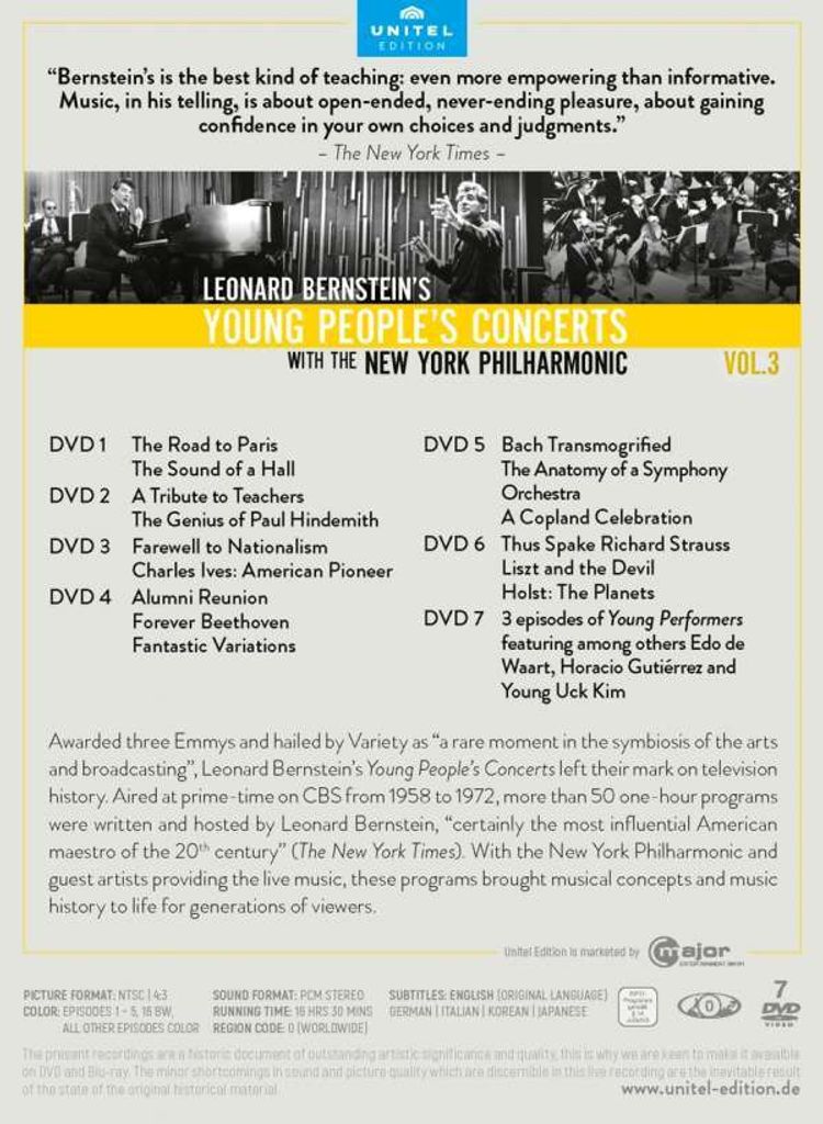 Bernstein, L: Young People's Concerts,Vol.3 Produktbild 
