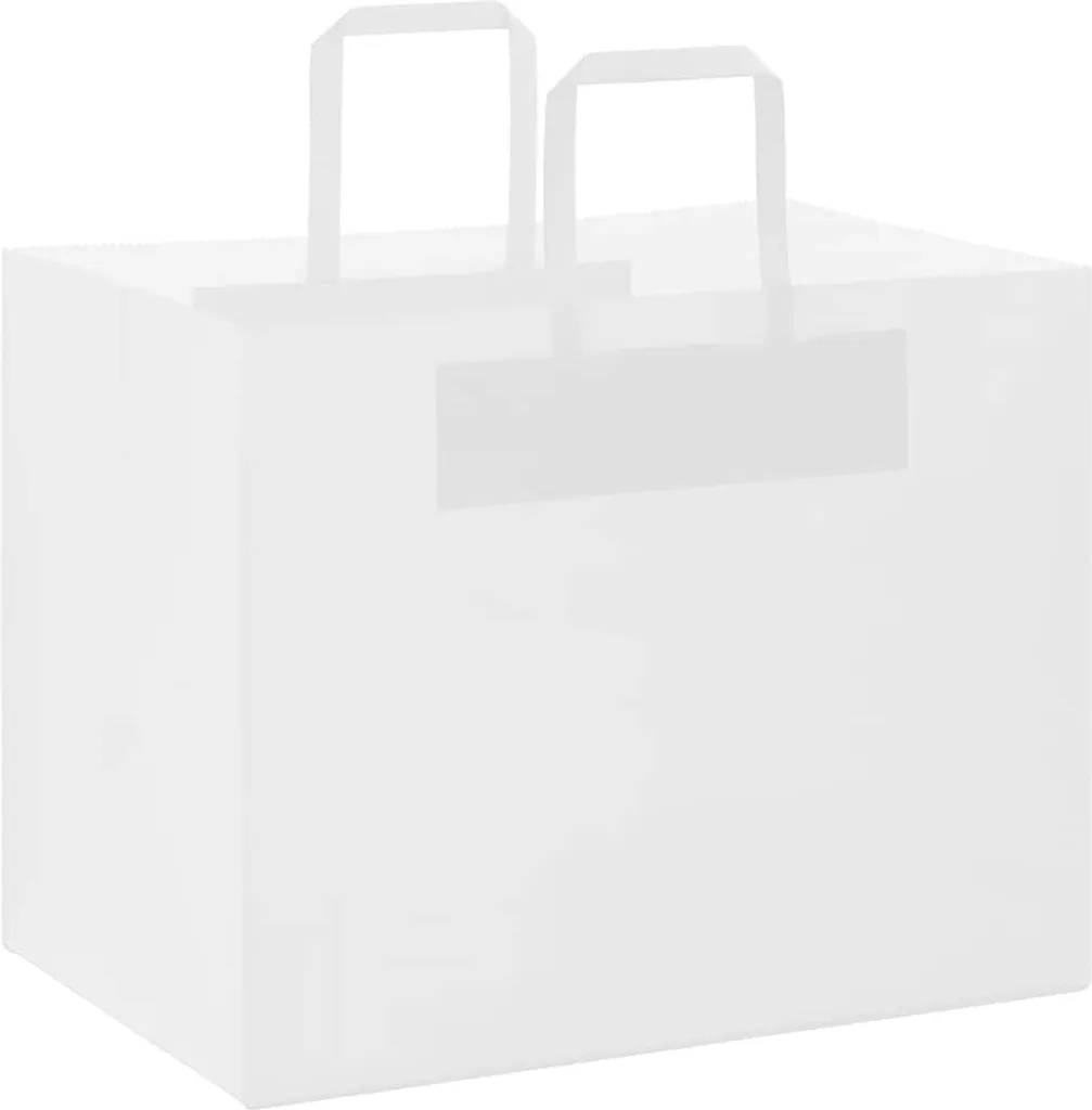 Sacchetti di carta 250 pz. con manici bianchi 32x22x24 cm - 3