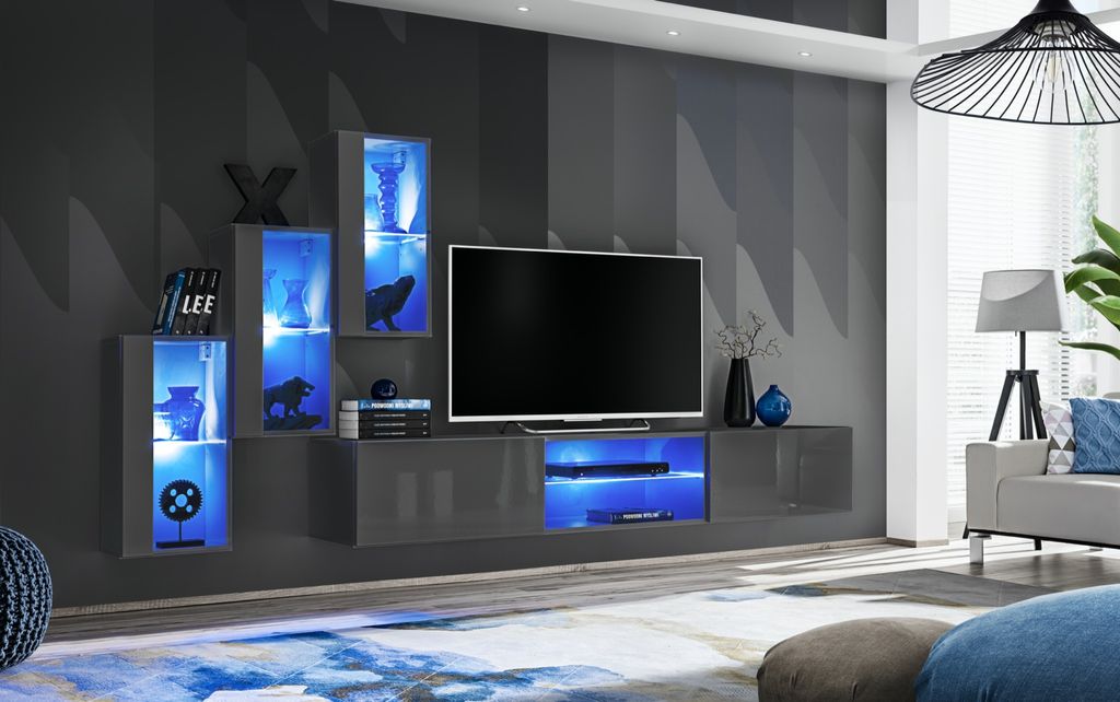 Wohnzimmerwand RIONATA 22 – Weiß
