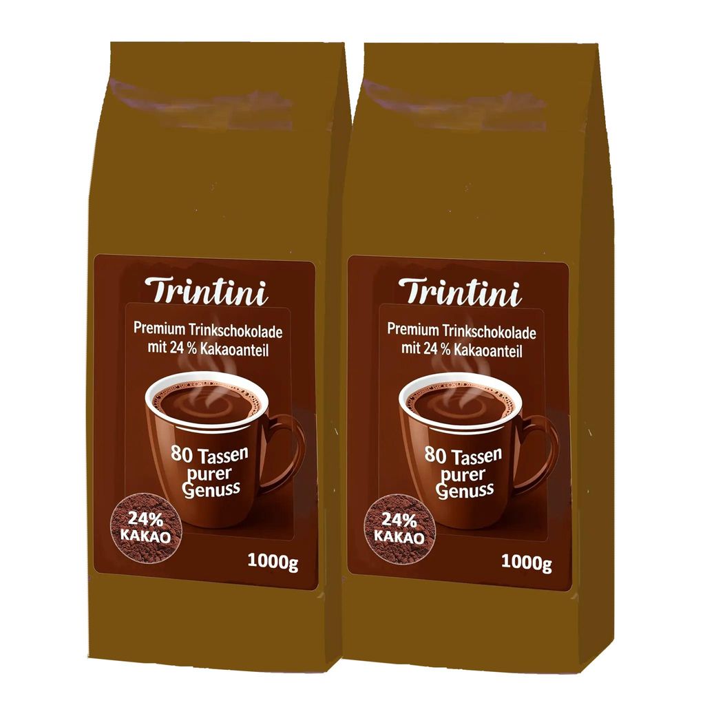 Trintini Trinkschokolade mit 24% Kakao 2x1000g Produktbild 