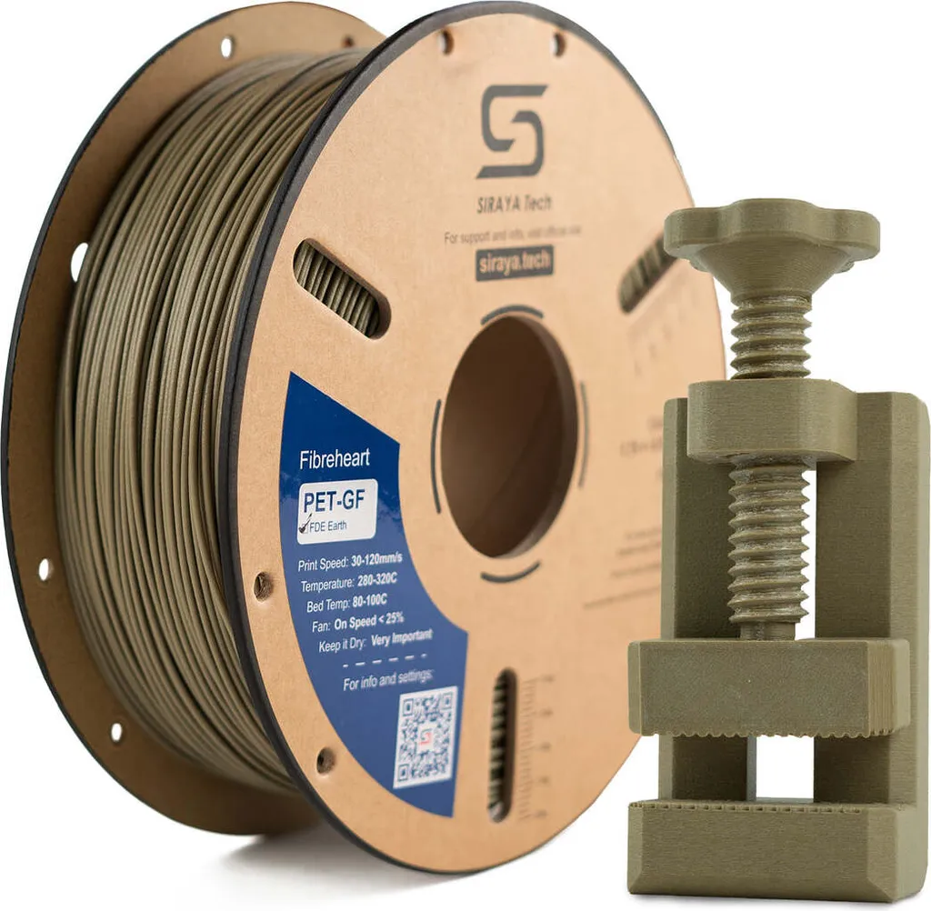 PET-GF Haute Rigidité Fibreheart Siraya Tech 1.75mm Flat Dark Earth