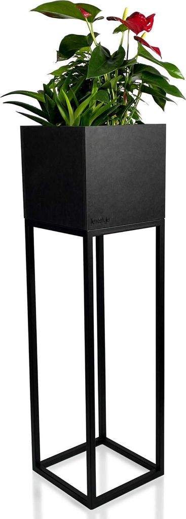 Blumenbeet quadratisch LOFT FIORINO aus Metall 22x22x80 cm