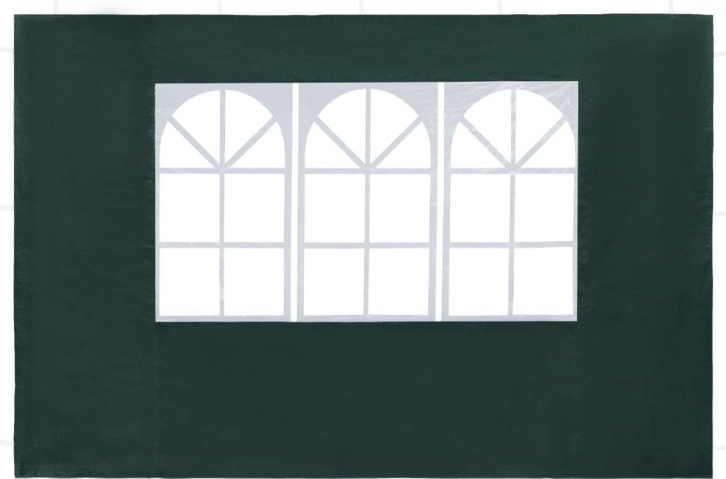 Möbel Partyzelt Wasserdicht Design - Partyzelt/ Festzelt --Seitenwände 2 Stück mit Fenster PE Grün Top9892578