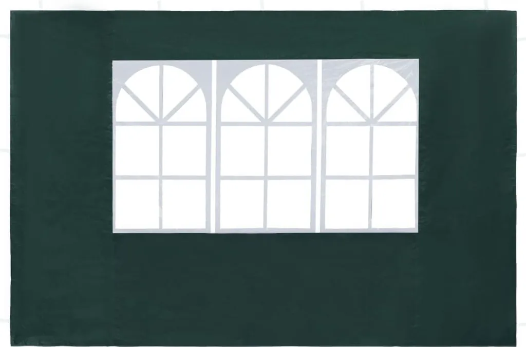 Parois latérales pour tonnelle de jardin anti-vent avec fenêtres Vert 2 p - 2