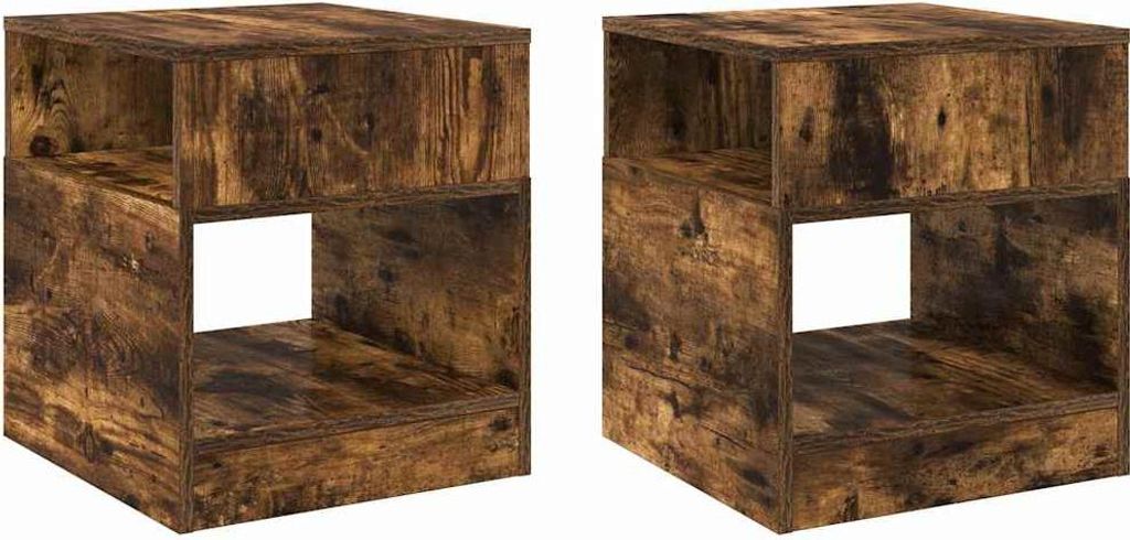 "WINTER SALE"Sofatisch/Beistelltische - elegante Design - 2er Set - Geräucherte Eiche 40,5 x 40 x 45 cm - für Wohnzimmer, Eingang NEU9427836