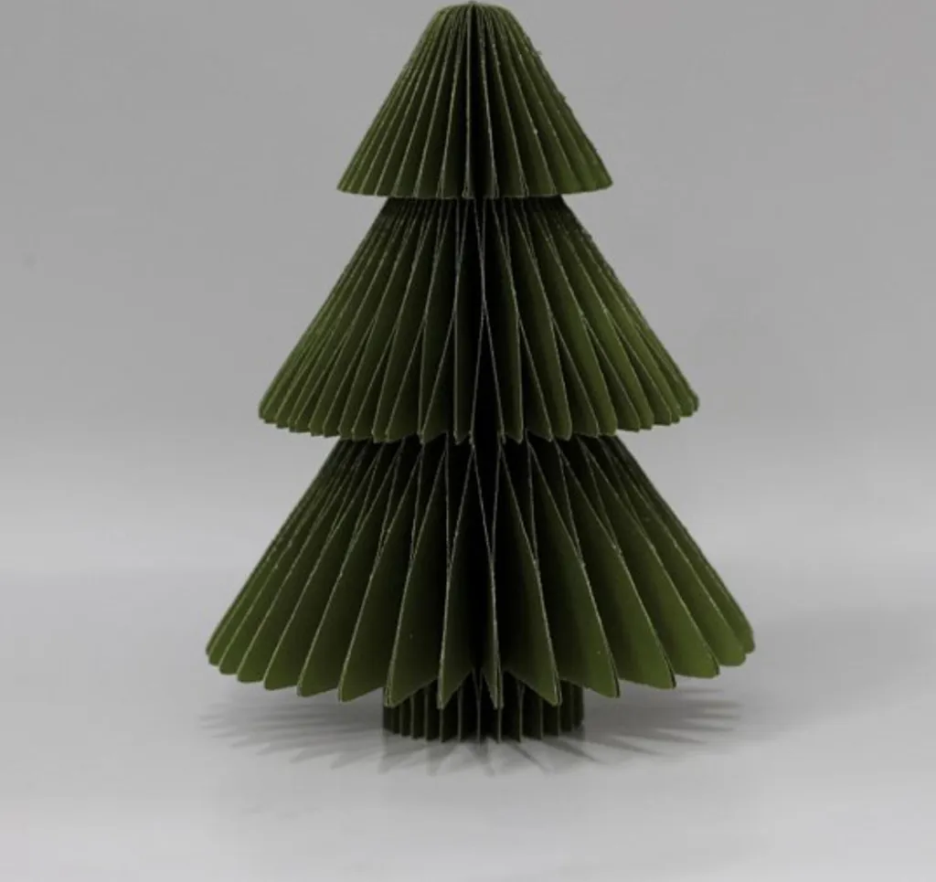 Sapin de Noël en Papier Nid d'Abeille - Décoration de Table Noël 12 pcs