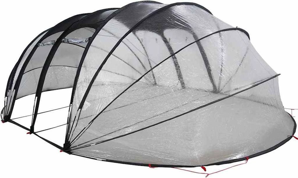 vidaXL Poolzelt Kuppel Transparent 640 x 432 x 205 cm PVC