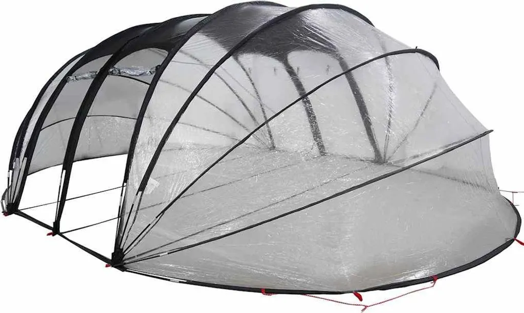 Tente de Piscine Dôme 538x440 cm contre le Vent et l'Eau Froide en PVC