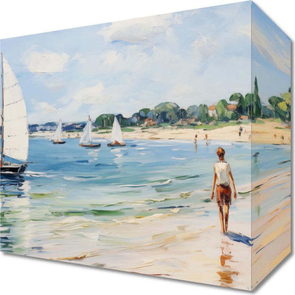Bild 20x20cm Leben am Ufer