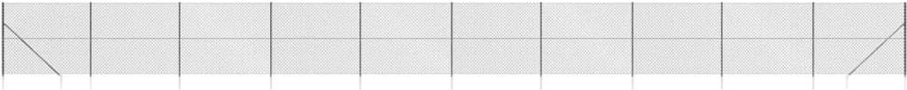 Maschendrahtzaun mit Bodenhülsen Anthrazit 2x25 m