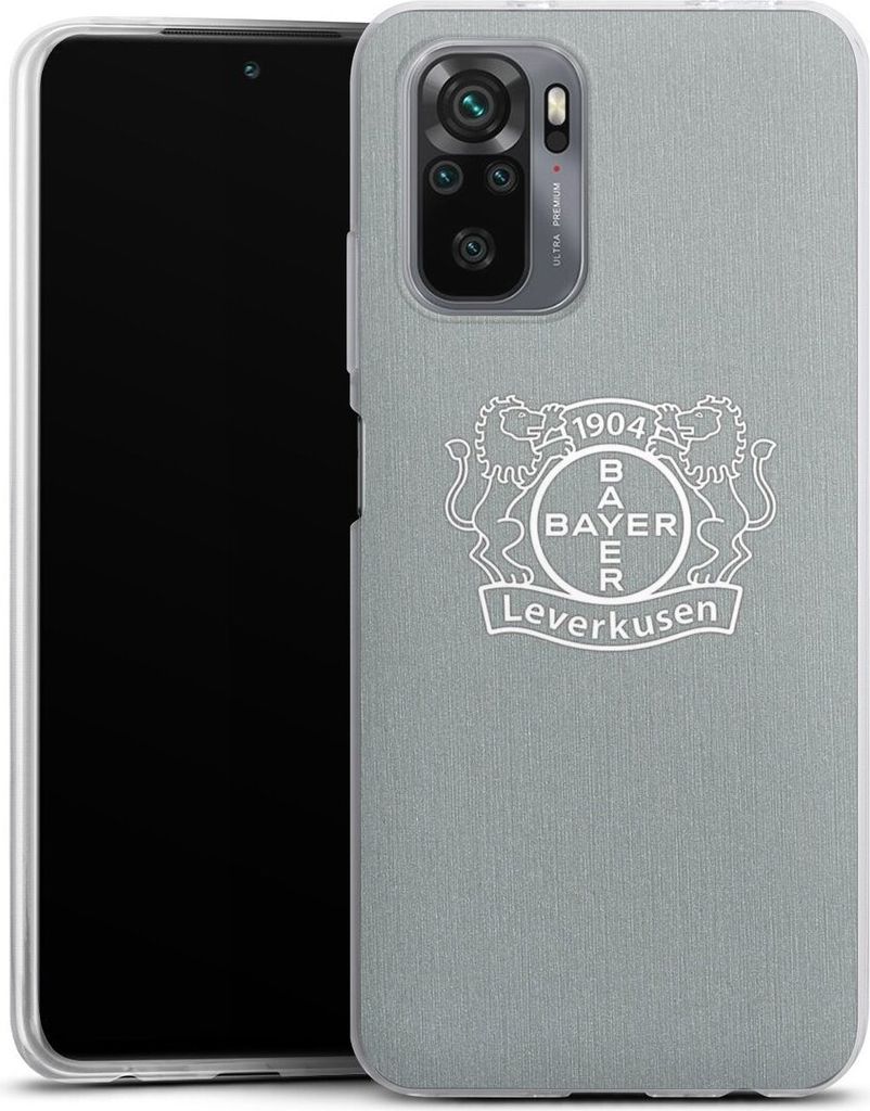 DeinDesign Slim Hülle für Xiaomi Redmi Note 10 4G Silikon Case Ultra Dünn Handyhülle Bayer 04 Leverkusen Offizielles Lizenzprodukt Wappen
