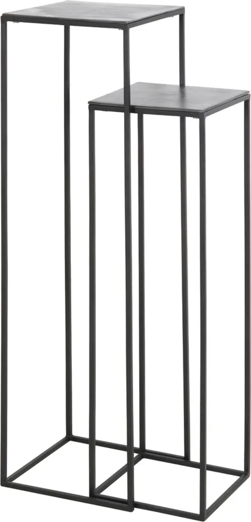 Supports d'exposition Boca pour sculptures et plantes - 120 cm noir mat