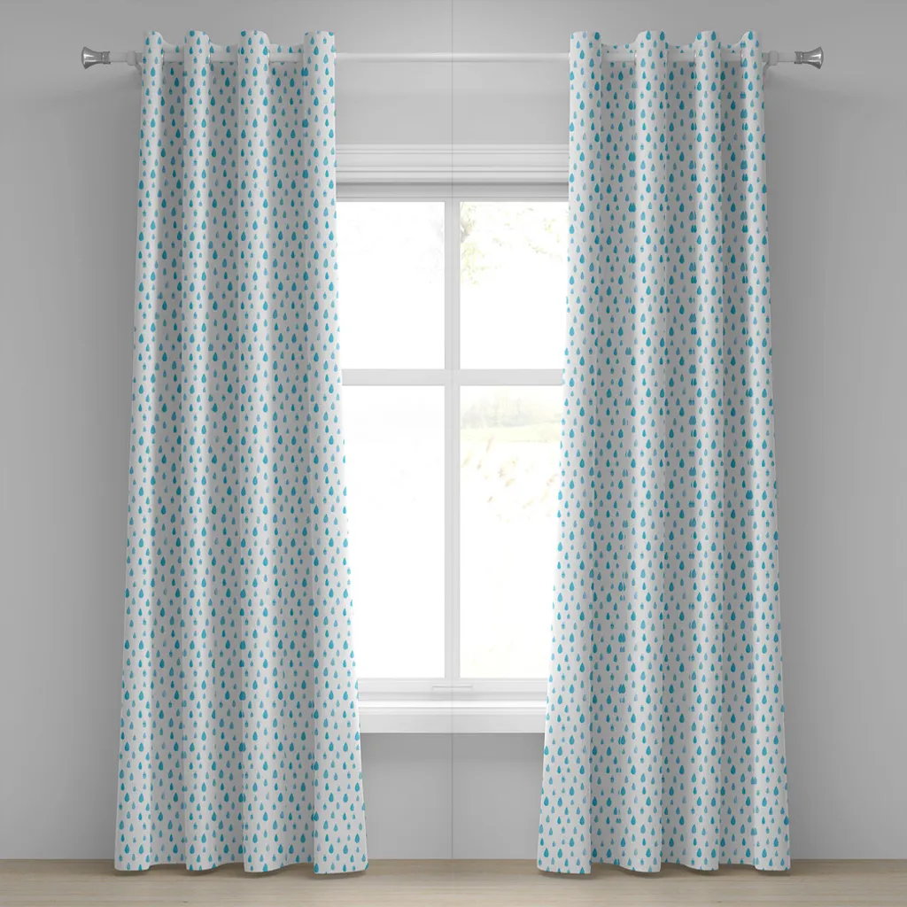 Tenda Ufficio ABAKUHAUS Blu Bianco 280x225cm con Motivo Astratto