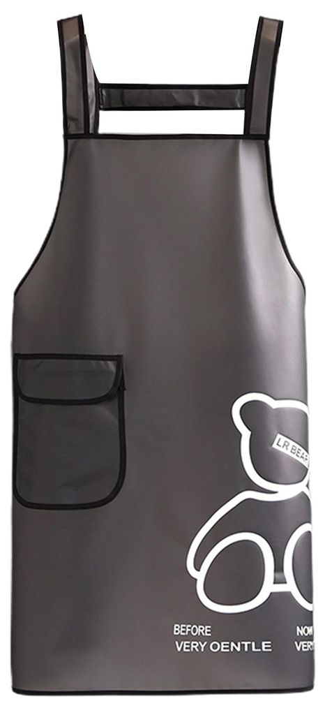 Unisex-Küchenschürze mit Tasche, abwischbar, durchscheinend, fleckenabweisend, wasser- und ölbeständig, für Esszimmer