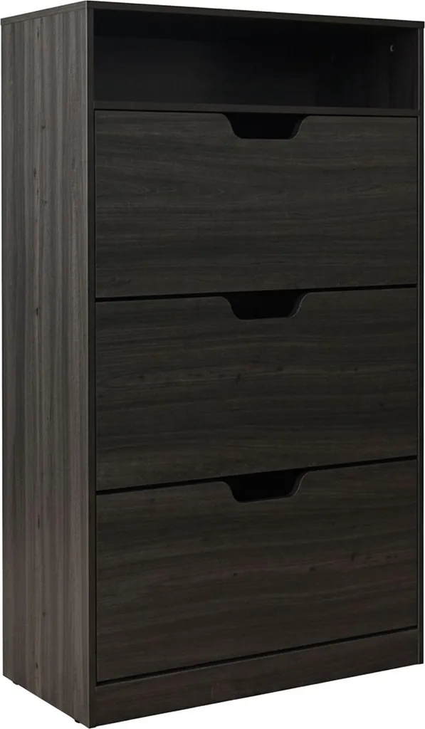 Rangement chaussures inclinable et réglable - Finition Bois Naturel Oak