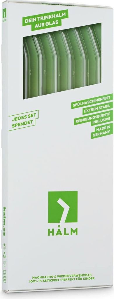 HALM Glas-Strohhalme Wiederverwendbar Trinkhalm - 6 Stück Produktbild 3
