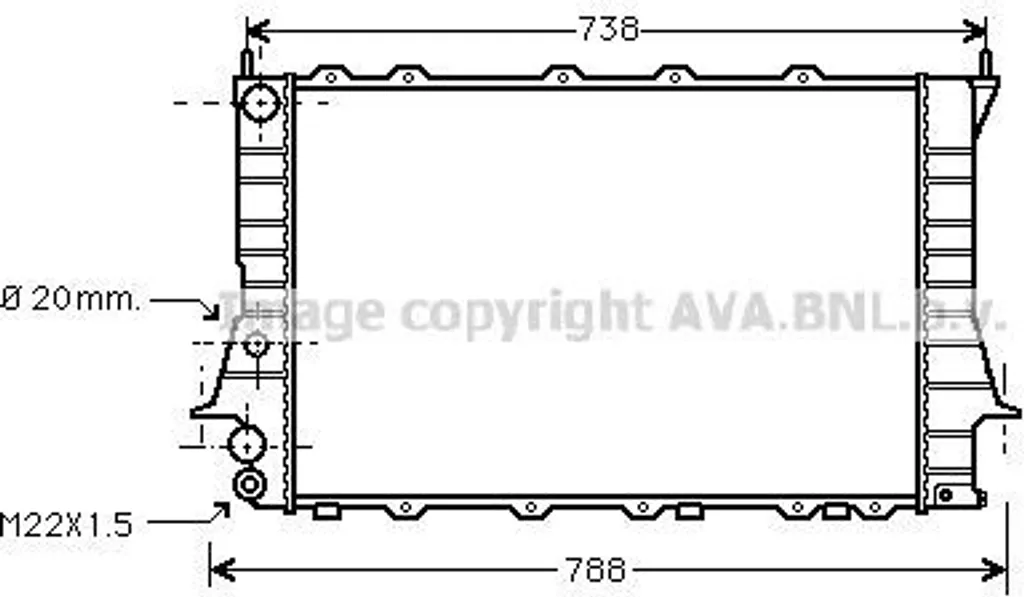 Radiateur pour Audi A6 (4A) : Remplacez votre pièce 4A0121251 défectueuse