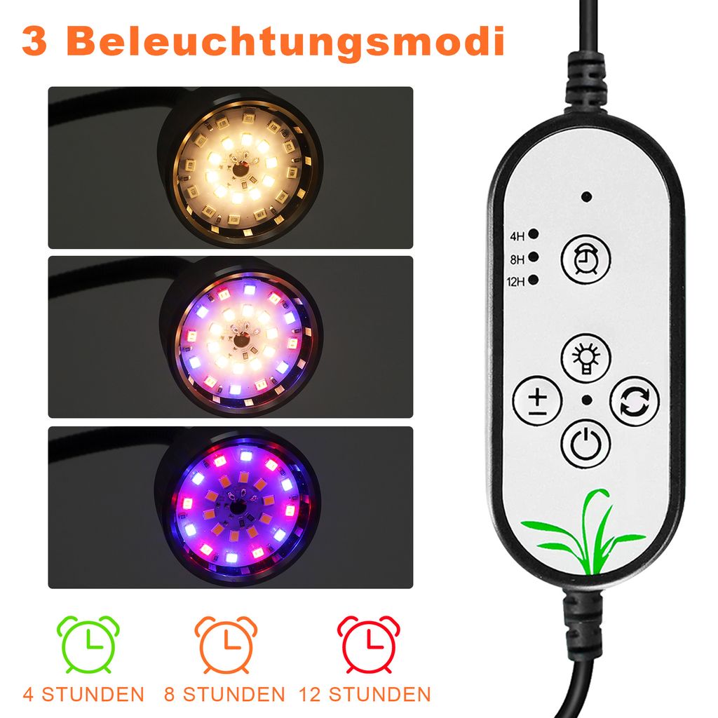 Lampada Per Piante,4 Pezzi Lampade Per Piante Da Interno,Lampada