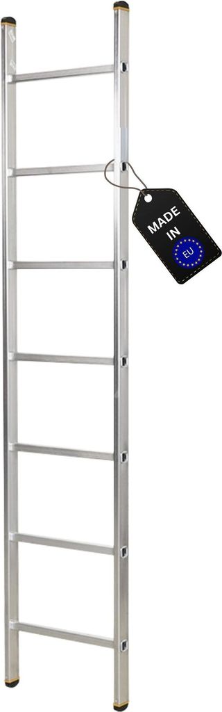 Sprossen-Anlegeleiter ATLAS | ohne Traverse | 7 Sprossen | Arbeitshöhe 2,95m | Traglast 150kg