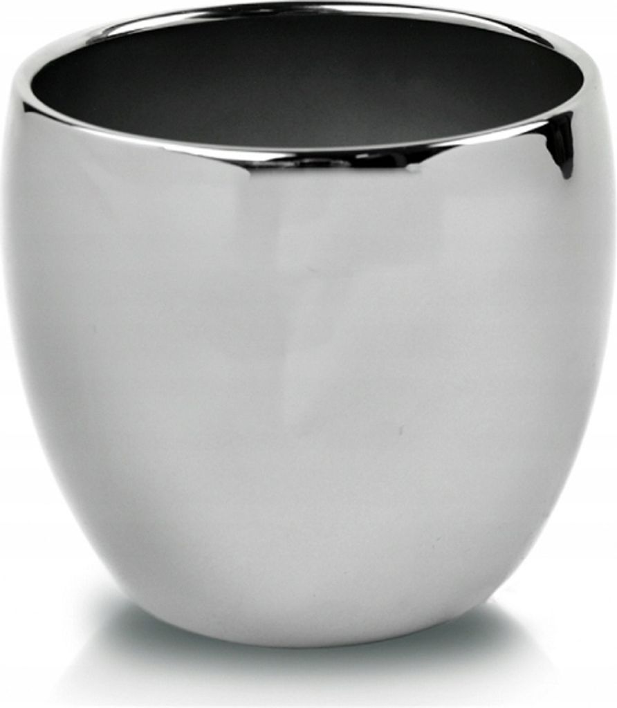 Pot en céramique boule argentée 15 cm Image du produit 