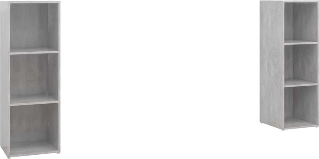 (Robust Möbel) TV-Schränke 2er-set für Wohnzimmer - elegantes Design - TV-Lowboard -Betongrau 107x35x37cm Holzwerkstoff - TV-Schränke DEMö...