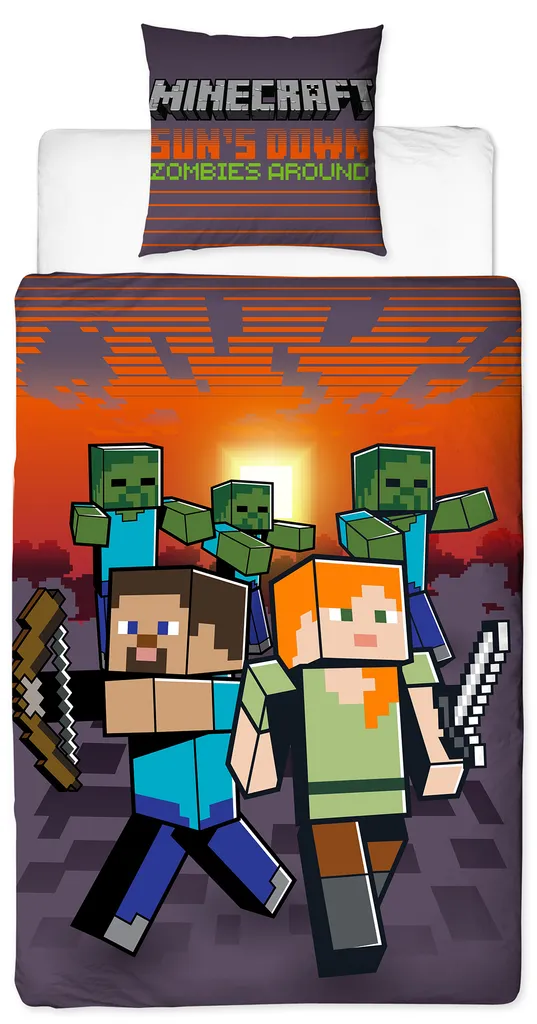Biancheria da Letto Minecraft Sundown Cotone | Miglior Rapporto Qualità