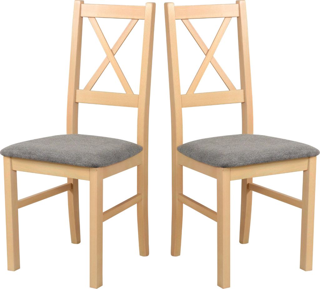 LeafDesign Esszimmerstühle Holz - Stuhl Buche Massiv - Stühle Esszimmer 2er Set - Holzstuhl - Esstischstühle - Küchenstühle 2er Set NILO 10 gr...