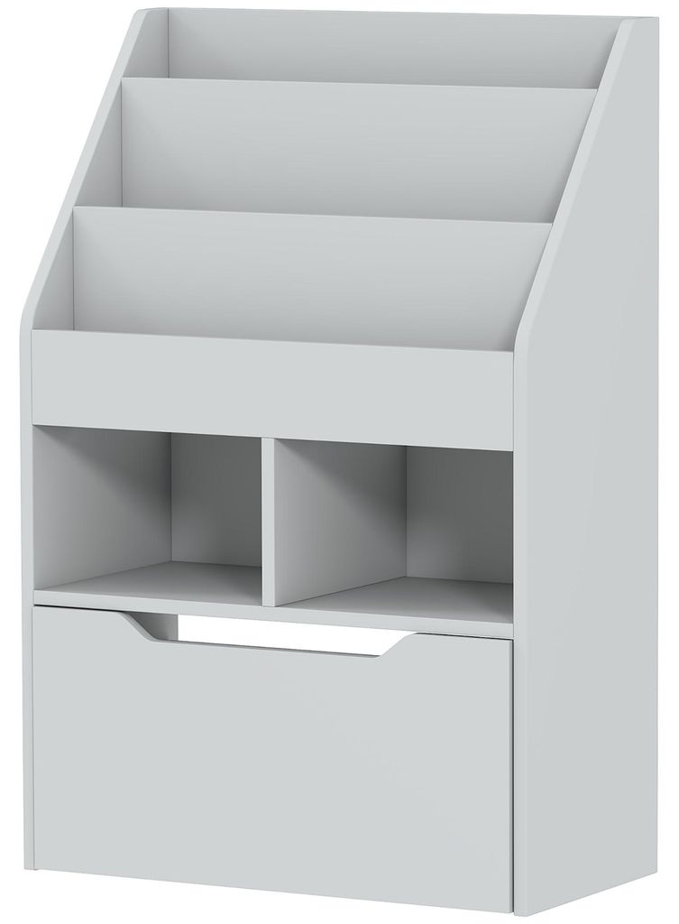 HOMCOM Kinderboekenrek met lade, 3 legplanken, 2 open Productafbeelding 