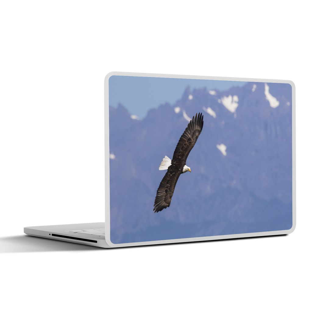 MuchoWow Laptop Aufkleber Sticker Cover Amerikanischer Seeadler - Adler - Fliegen - Flügel - Vögel 32.5x23.5 cm - Sticker für Laptop - Selbstk...