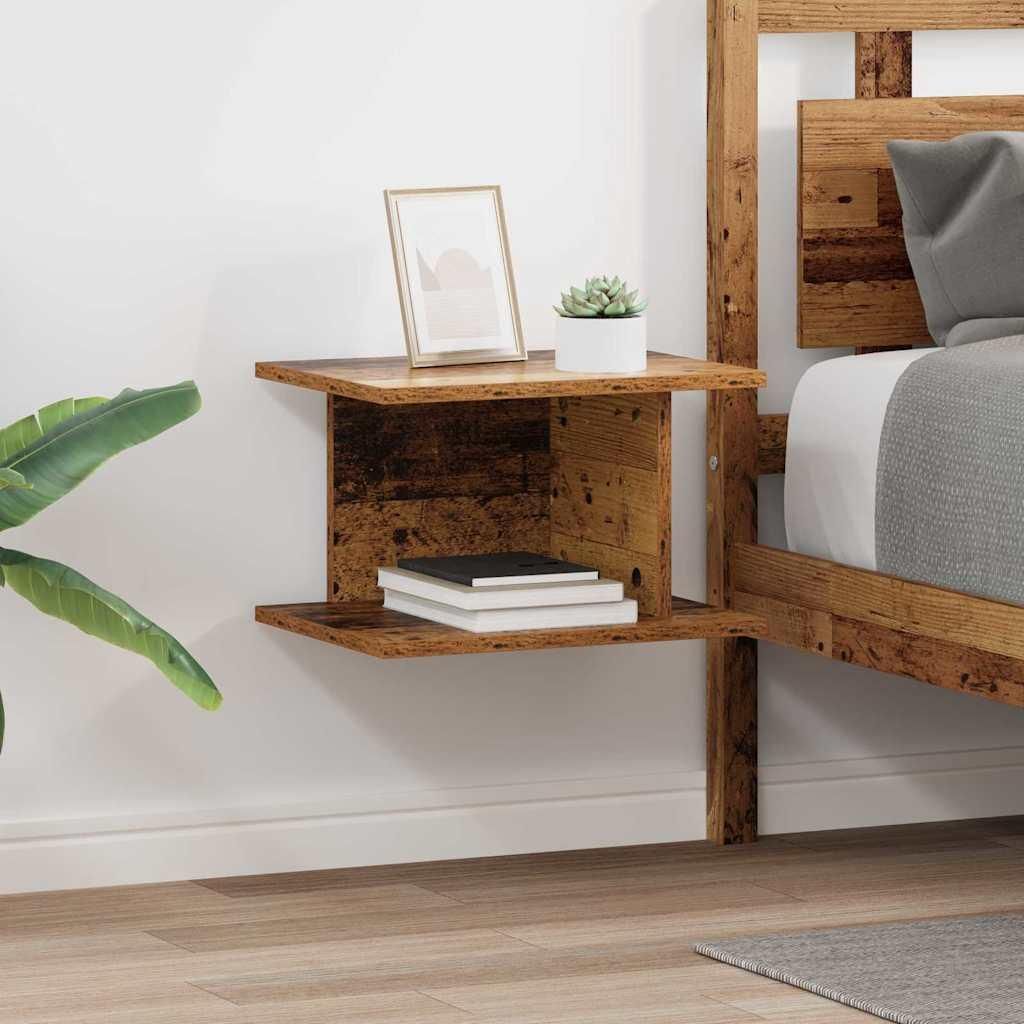 vidaXL Nachttisch 2 pcs Altholz 40 x 30 x 25 cm Holzwerkstoff