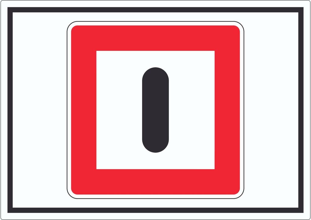 Gebot besondere Vorsicht walten zu lassen Aufkleber mit Symbol A4 (210x297mm)