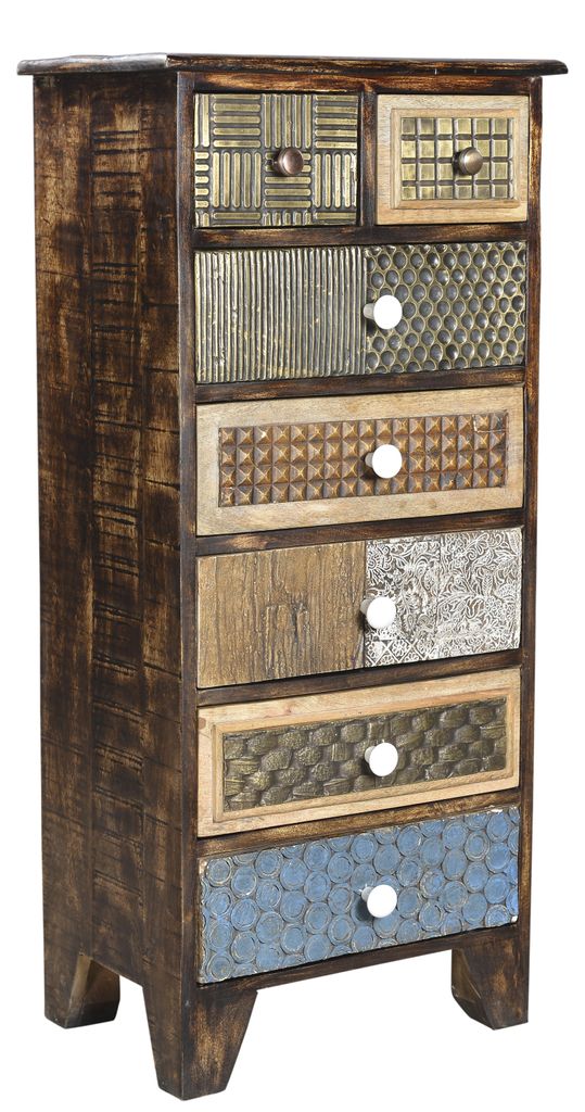 Kommode IVAR - Holz Mehrfarbig 110x50x35cm | Schrank Schlafzimmer Sideboard