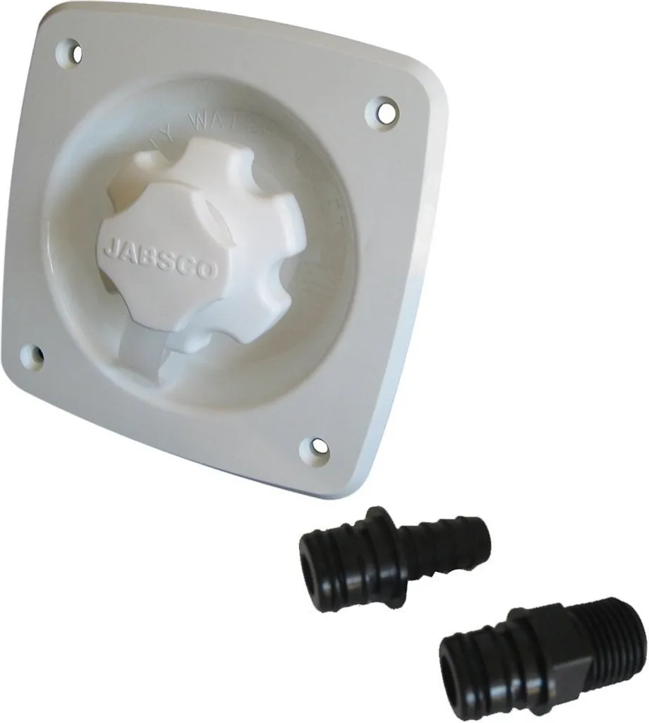 Couvercle Jabsco blanc 13mm snap-in avec filtre pour réservoir de bateau