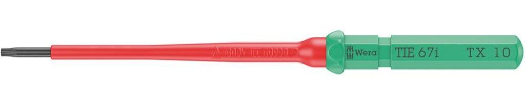 Wera Kraftform Kompakt VDE 67 i TX 10 x 157 mm TIE SB Elektriker TORX Wechselklinge TX 10 (05006570001)