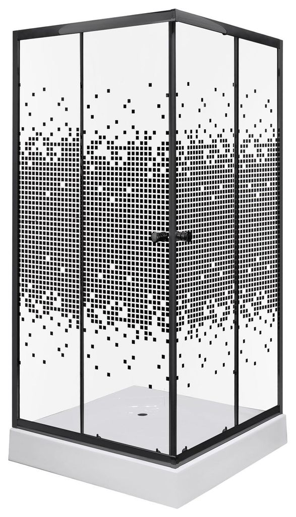 Kabina prysznicowa Kerra Pixel SQ BL 80cm, kwadratowa, Zdjęcie produktu 