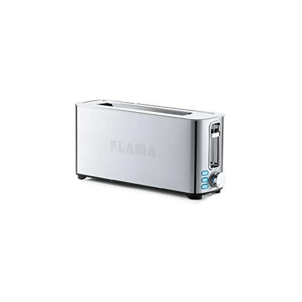 Flama 966FL Grille-pain Inox 1050W - Thermostat réglable et fente large